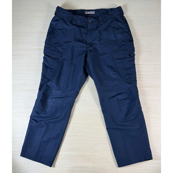 5.11 Tactical Apex Pants Men's 36x30 Khaki Flex Tac Cargo Utility Navy - Picture 1 of 6